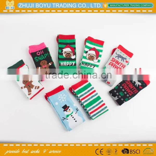 BY-161613 Young Girl Knee High Socks Striped Sock ;Colored Christmas Socks Holiday Socks photo-6