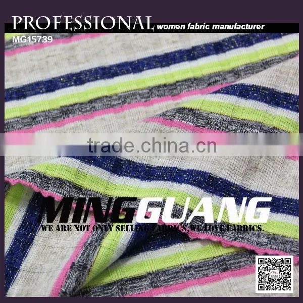 2016 Direct Hot Sell by Factory Gold Silk Fashional Knitte Rib Fabric in Europe photo-3