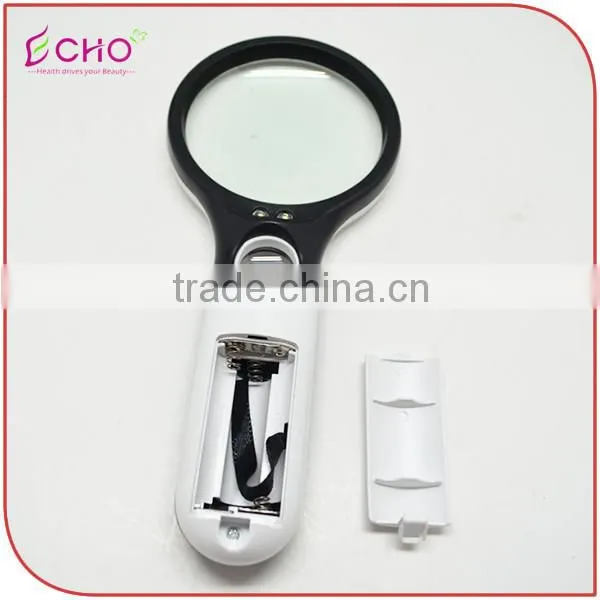 Handheld White-Black Magnifier Loupe With 3 LED Light Quality Choice photo-4