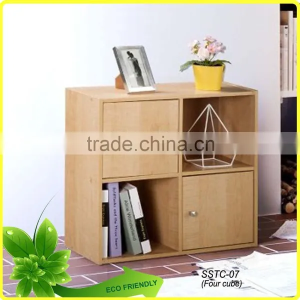 8 Cube Bookcase Wood Storage Cabinet Lockable Cabinet photo-5