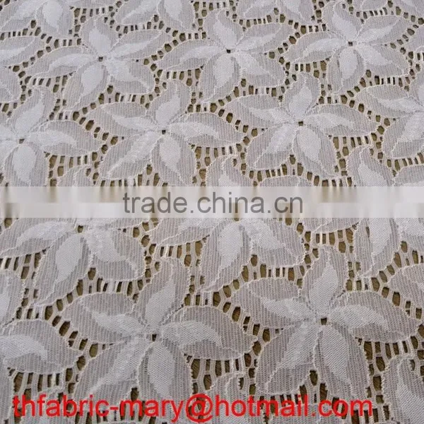 Fashionable Lace Fabric With Polyester Spandex for Home Decoration TH-2040 photo-2