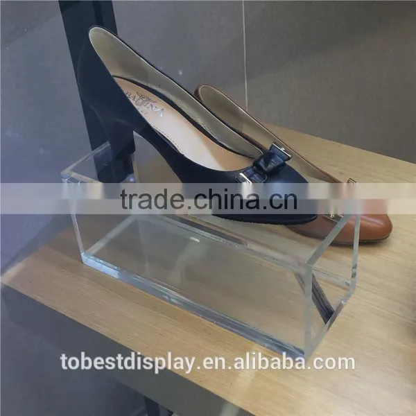 Clear Single Wholesale Custom Acrylic Shoe Display Stand/shoe Rack Display/acrylic Shoe Display
