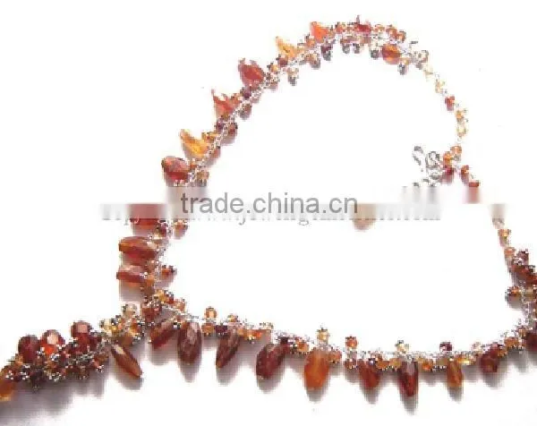 Thai Silver Jewelry Gemstone Necklace