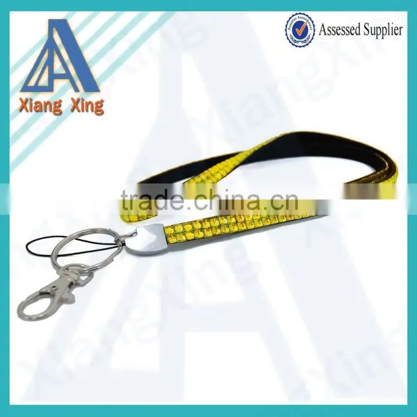 Double Line Clear Rhinestone Cute Yoyo Badge Reel Lanyard for Keys photo-6
