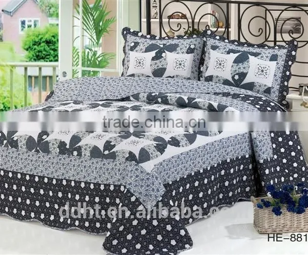 Round Blue & White Porcelain Patchwork Bedding Sets / Patchwork Quilts