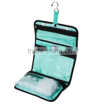 Roll up Foldable Nylon Stripe Travel Cosmetic Bag photo-2
