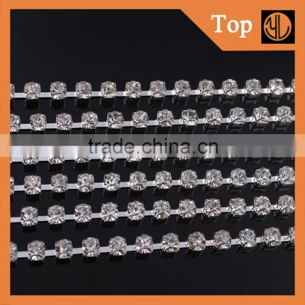 Machine Cut Good Quality Crystal Rhinestone Wholesale Cup Chain photo-6
