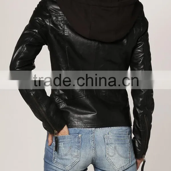 Brands Original Young Lady Red Leather Jacket photo-2