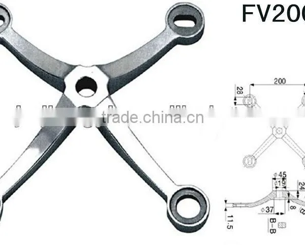 bathrom construction hardware glass wall fittings