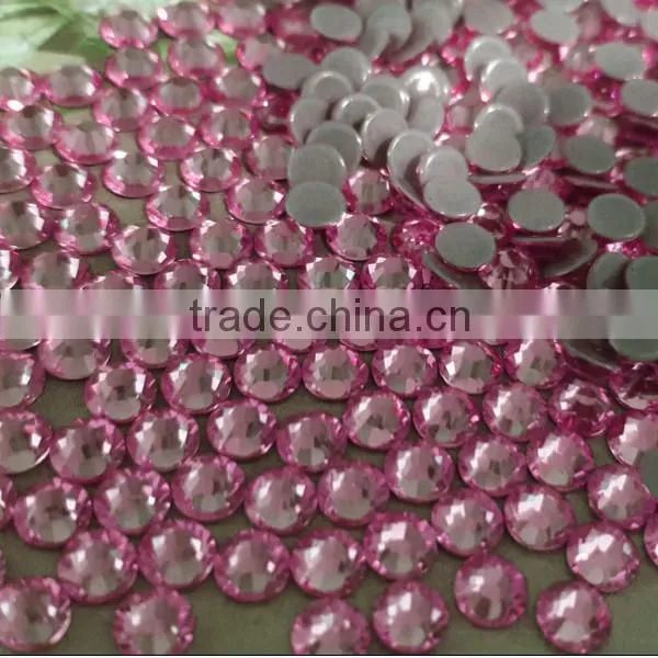 China Best Quality Ss20 Pink Color Sparkling Super Shine Hot Fix Rhinestone photo-2