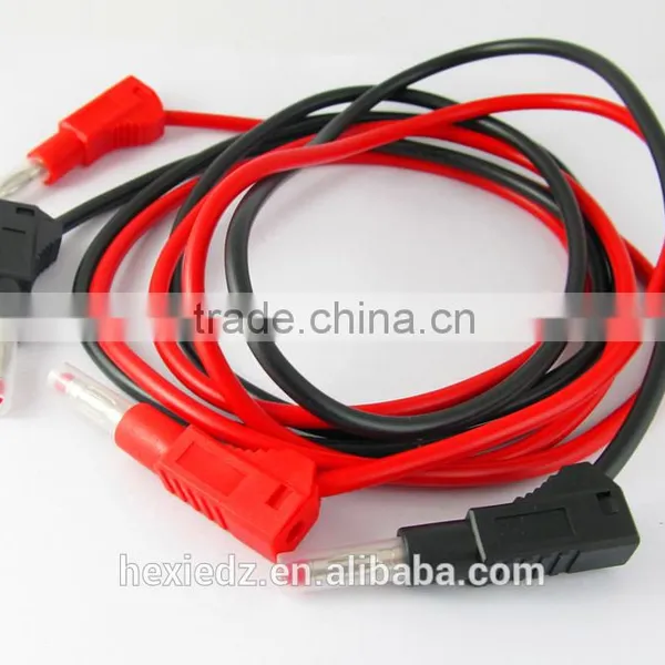 1.2M Dual Transparent Flexible Insulated Stackable 4mm Banana Plug Silicon Cable photo-6