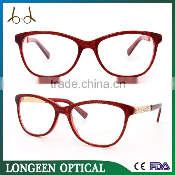 G3760 Red Tortoise Acetate Diamond Famous Brands Glasses photo-4