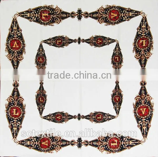 100%Silk Square Scarf 3Colors Pattern