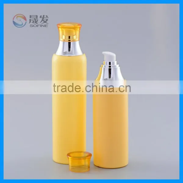 Orange Color Empty Plastic Body Lotion Pump Bottle photo-2
