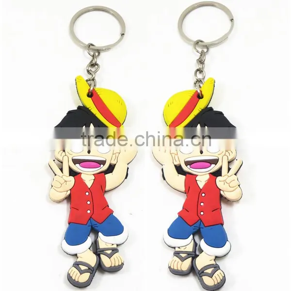 Promotional Gift Cartoon Cute Customized Shaped Keychain 3d PVC Key Ring photo-6