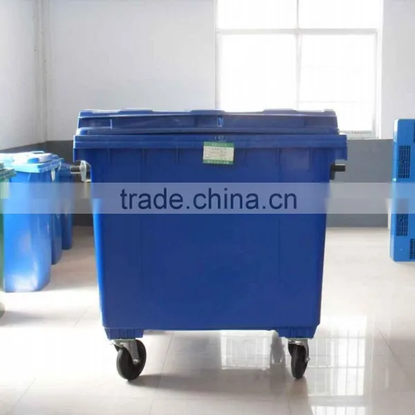 1100 Liter Large Size Plastic Garbage Bin With Wheels photo-4