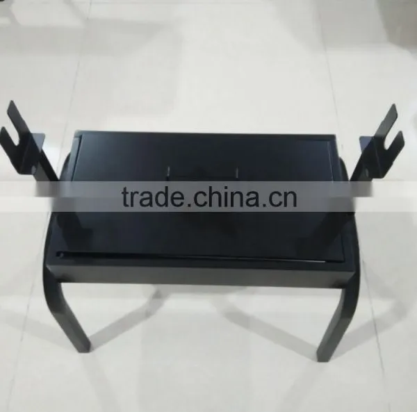 Black Steel Rectangle Small BBQ Geill With Motor and Fork photo-2