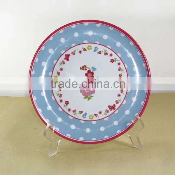 8" Melamine Round Plate With Printing photo-2