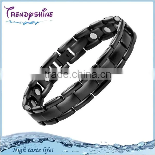 Discount Men's Black Titanium Power Magnetic Bracelet