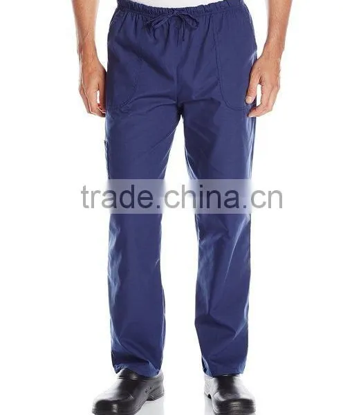 OEM Mens Unisex Medical Scrub Set V-neck 2 Pocket Top and Pant 2 Piece Set photo-3