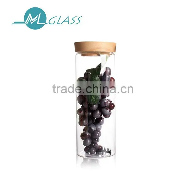 High Borosilicate Handmade Glass Storage Air Tight Food Container Jar for 1200ml photo-4