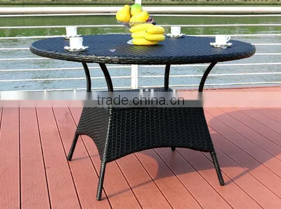 New Style High Quality Old Europe Style Synthetic Rattan Garden Furniture Table Set photo-3