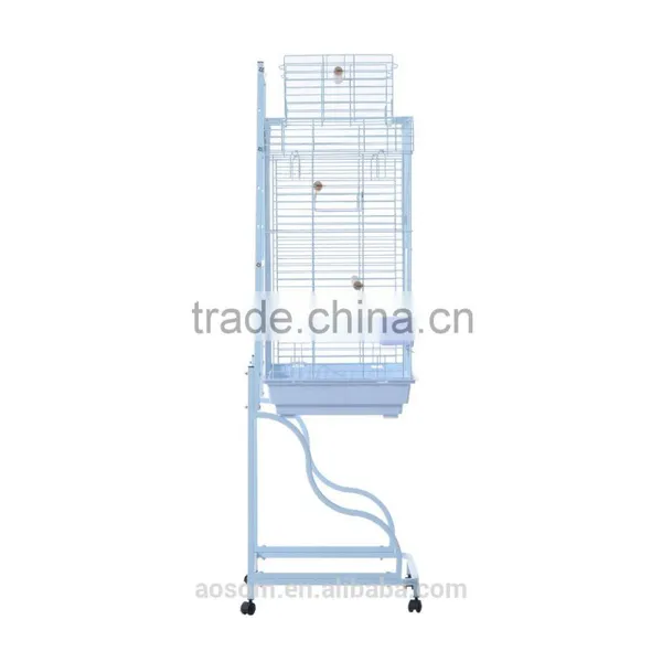 Pawhut 58" White Garden Decor Metal Bird Cage photo-3