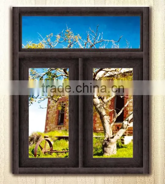 Top Quality Aluminium Windows With Excellent Wood Effect and Weatherproof photo-2