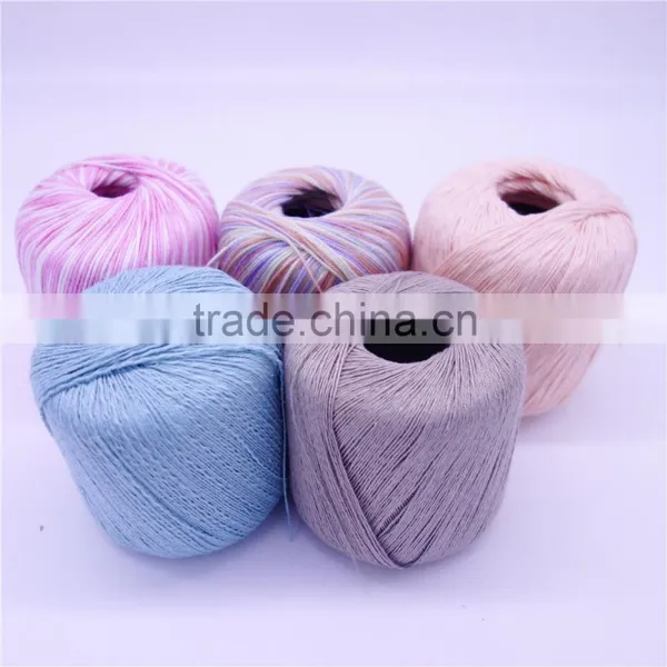 50%cotton +50% Acrylic Yarn Blend Yarn Dyed 50g/ball Knitting Yarnyarn for Knitting by Hand photo-2