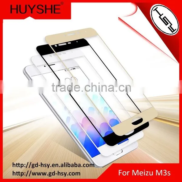 HUYSHE Cell Phone Anti-expolsion Screen 2.5D Full Cover Guard for Meizu M3s 9H Tempered Glass Protector photo-3