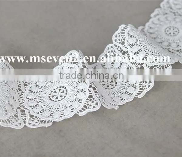 Good Price 100% Polyester Guipure Lace Trim Liturgical Lace Trim Bridal Lace Trim photo-2