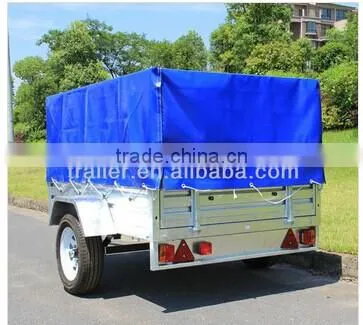 High Quality 7x4 Hot Dipped Galvanized Caged Trailer photo-3