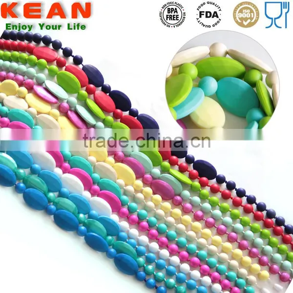Kean Stylish Food Grade Silicone Baby Teething Beaded Necklace photo-6