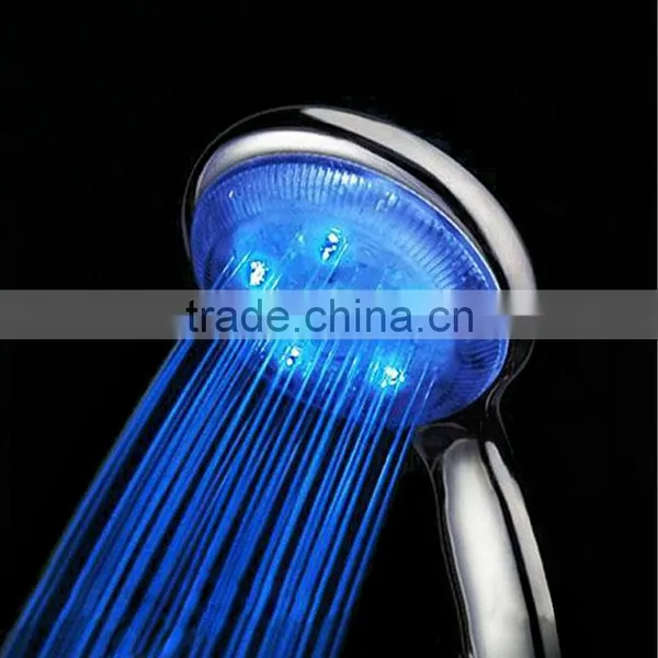 RGB Multicolor Color-Changing LED Bathroom Showerhead With Water Pressure Sensor photo-3