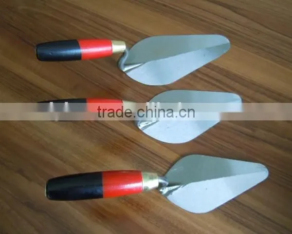 7" 8"one Piece Forged Bricklaying Trowel With Wooden Handle (black and Red) With Tail Button photo-2