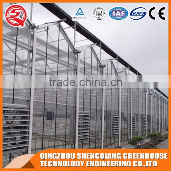 China Factory Direct Steel Frame Glass Greenhouse Ventilation System photo-3
