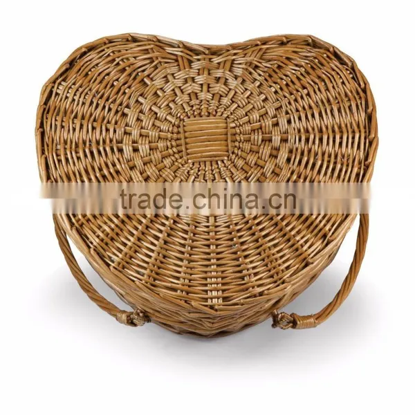 Wholesale Heart Shape Wicker Basket With Handle, Wicker Basket Made in China photo-3