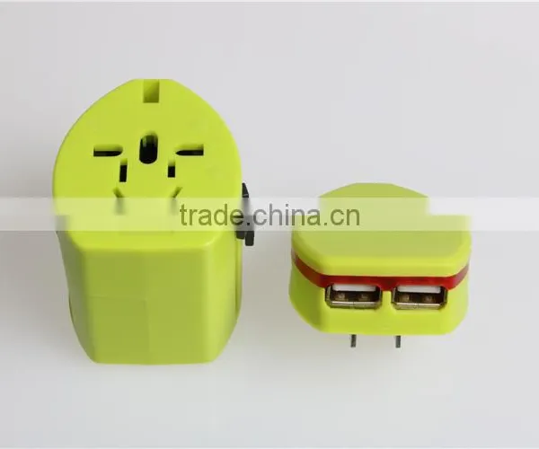 Hot Selling Dual USB Universal Adapter Set With 100mA Output Travel Adapter Set With UK/EU/AU/US Plug for Mobile Phone photo-4