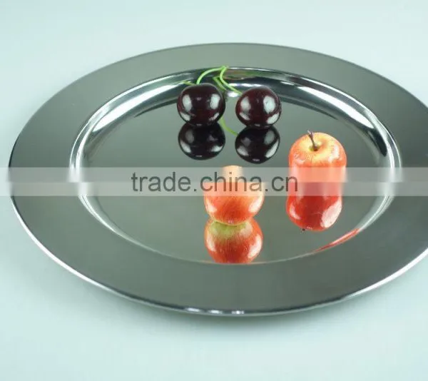 Round Plate Stainless Steel Buffet Trays With Multi Size photo-2