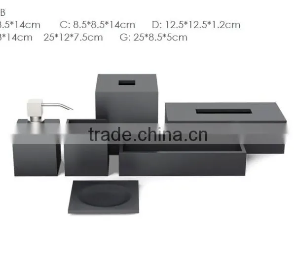 White Marble Bathroom Accessories Set Bathroom Accessory photo-6