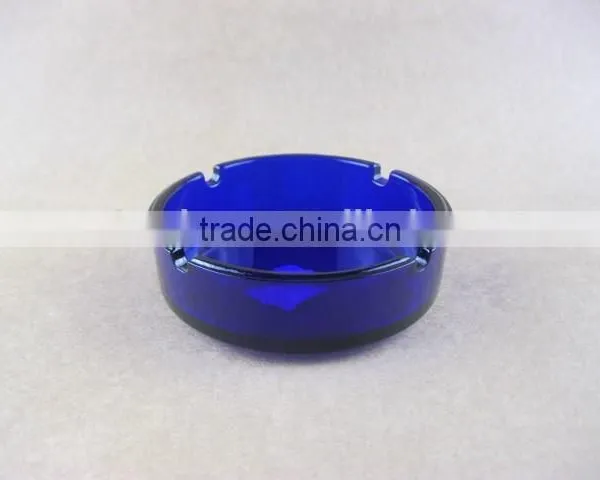 Beautiful Blue Glass Ashtray photo-5