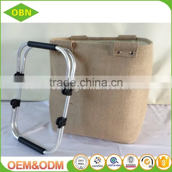 Wholesale Cheap Vintage Foldable Jute Storage Basket Used Jute Bag With Handle photo-4