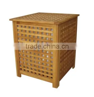 European Style Wooden Grid Series Product Wooden Laundry Basket photo-6