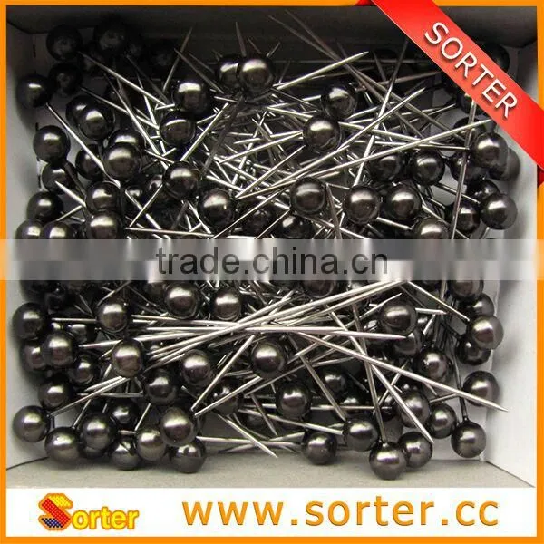 38*0.6mm Colorful Pearl Head Pin Hot Sale Pearl Straight Head Pin photo-2