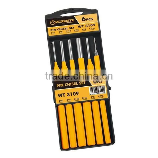 WT3109 Worksite Brand Hand Tools 6pcs Pin Chisel Set photo-2