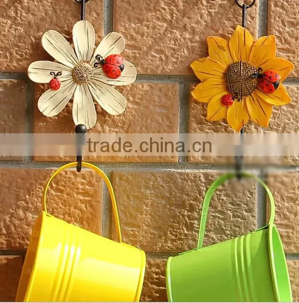 Creative Resin Wall Hook Home Decorative Wall Hook Flowers Wall Hook photo-3