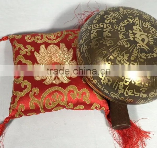 High Quality Buddhist 8 Good Luck Symbols Crafted Handmade Tibetan Singing Bowl photo-6