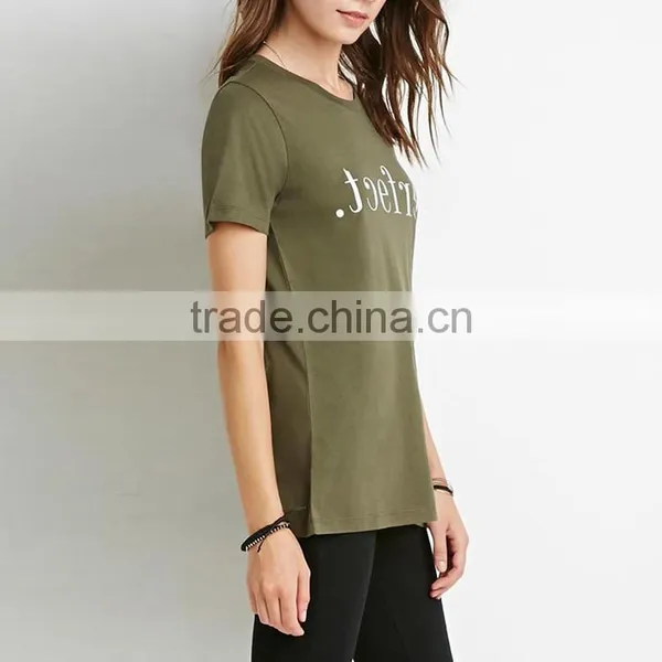 OEM Factory Cotton Printing Custom Women t Shirt Design photo-2