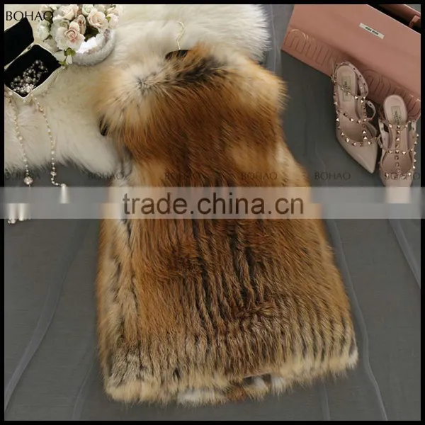 Silver Fox Hand Knit Vest Top Quality Fur Vest photo-6