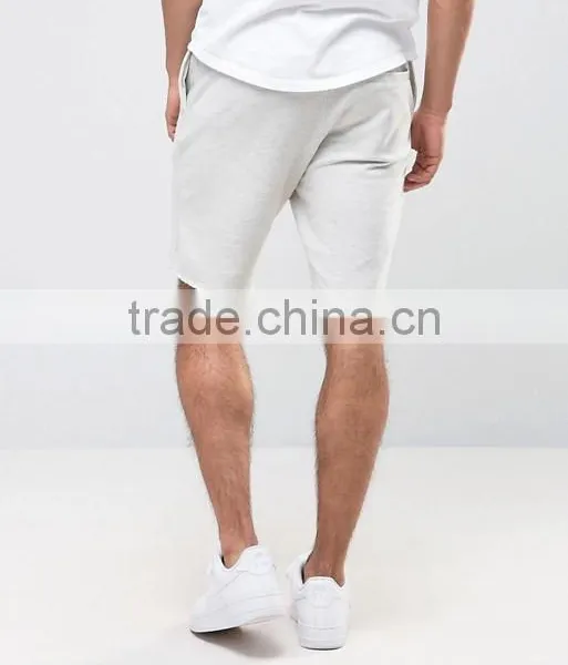 High Quality New Design Custom Raw Hem Drawstring Waist Cotton Viscose Sweat Single Back Pockets Fashion Sport Shorts photo-2